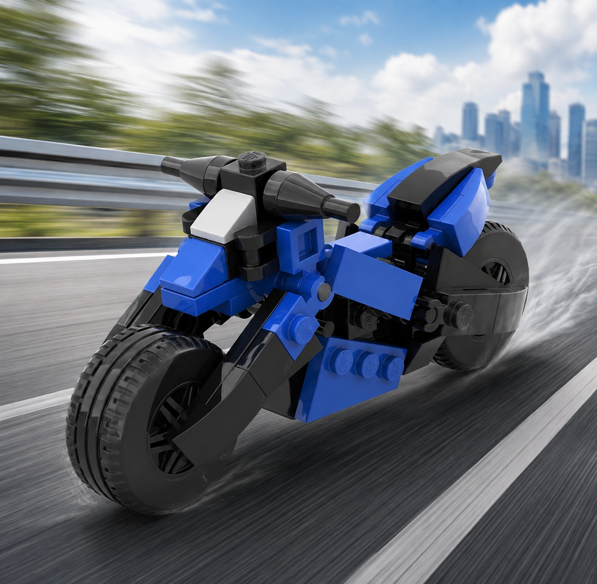 Custom Motorcycle Brick Model with Photo