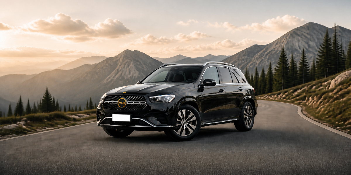 Wide black SUV real-car image with custom MCIB badges