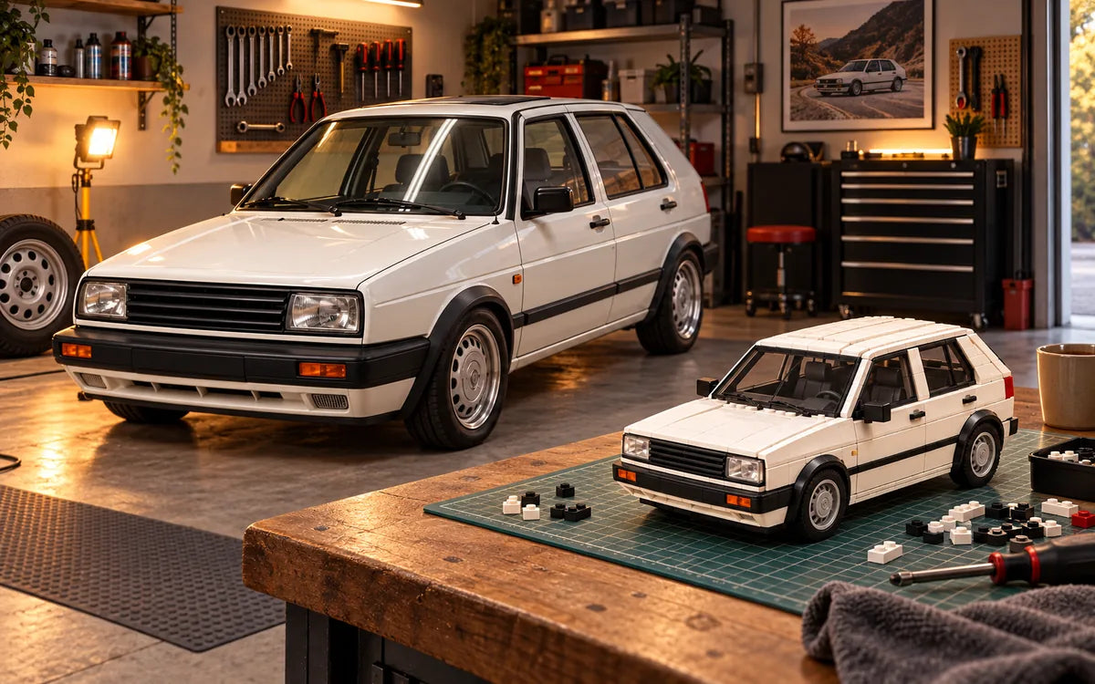 First project car recreated as a brick model