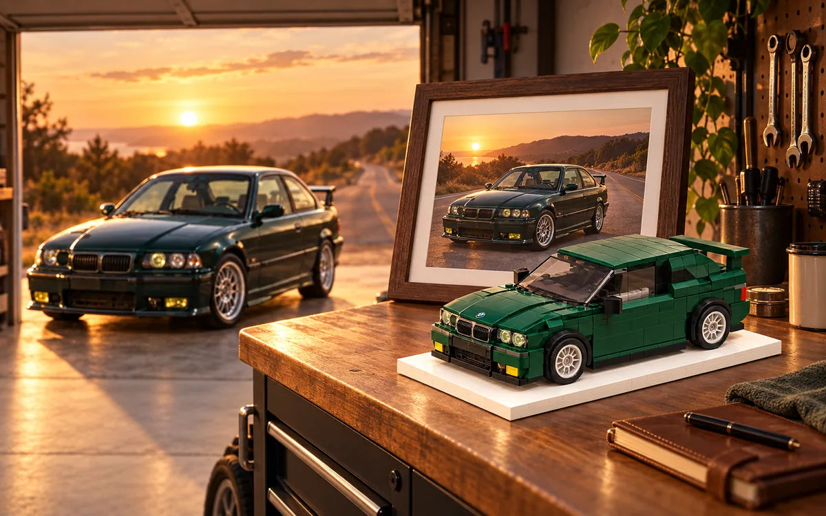 Vintage BMW in an open landscape representing a memorable car that was sold